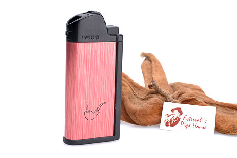 IMCO Chic 4 Pipe Flint Red Pipe Lighter with Tamper